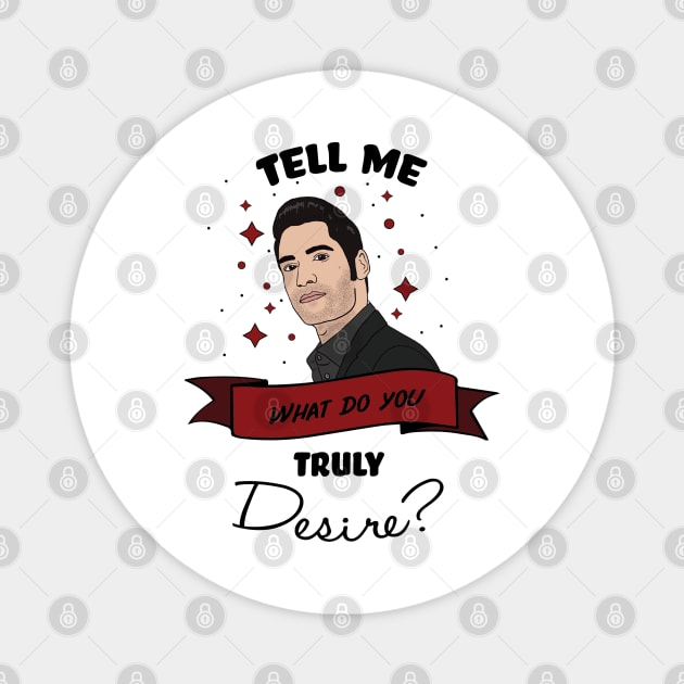 Lucifer Morningstar Magnet by BasicBeach